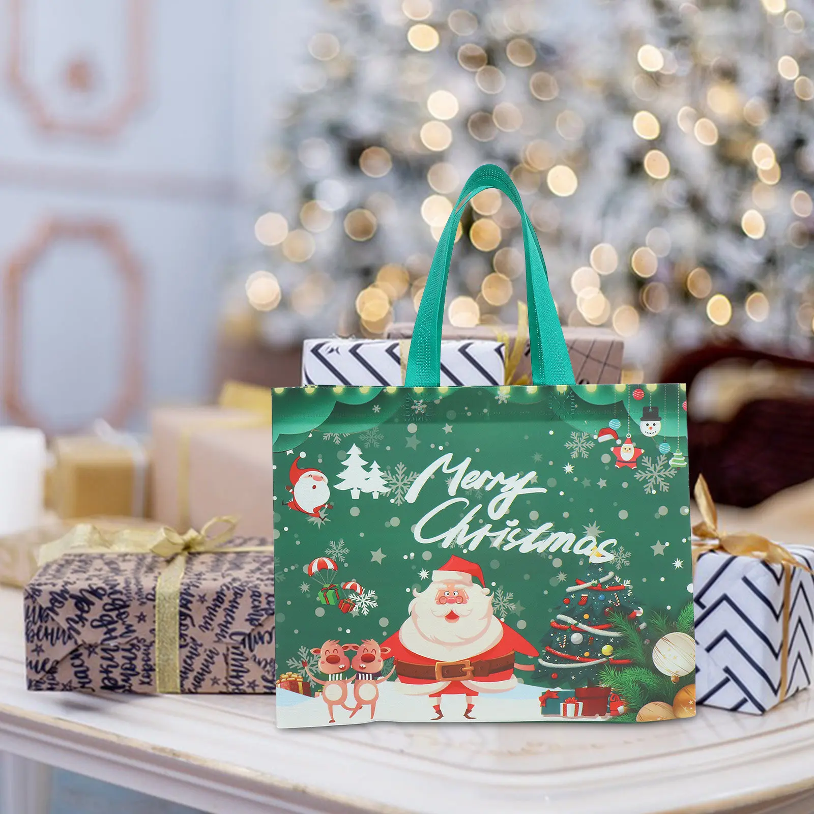 16pcs Christmas Gift Bags Reusable Shopping H bags Large Capacity Non Woven Xmas Party Supplies Easily Cleaned
16pcs Christmas Gift Bags Reusable Shopping H bags Large Capacity Non Woven Xmas Party Supplies Easily Cleaned