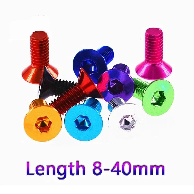 2pcs M3 M4 M5 M6 Colourful Aluminum Alloy 7075 Hex Hexagon Socket Flat Head Machine Screw Bolts Countersunk Head Allen Screw
2pcs M3 M4 M5 M6 Colourful Aluminum Alloy 7075 Hex Hexagon Socket Flat Head Machine Screw Bolts Countersunk Head Allen Screw