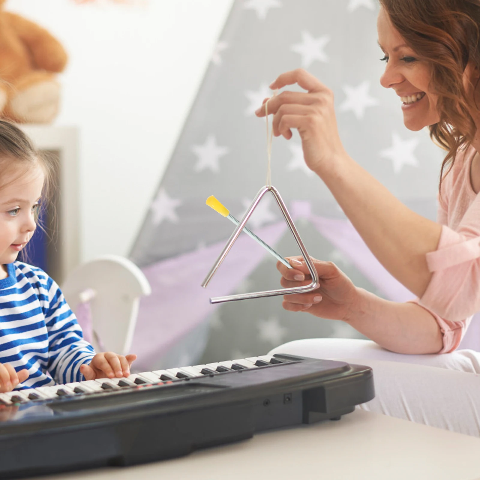 8 Pcs Triangular Classroom Instruments Hand Percussion Triangles Cymbals for Kids Metal Plastic Music Toddler
8 Pcs Triangular Classroom Instruments Hand Percussion Triangles Cymbals for Kids Metal Plastic Music Toddler