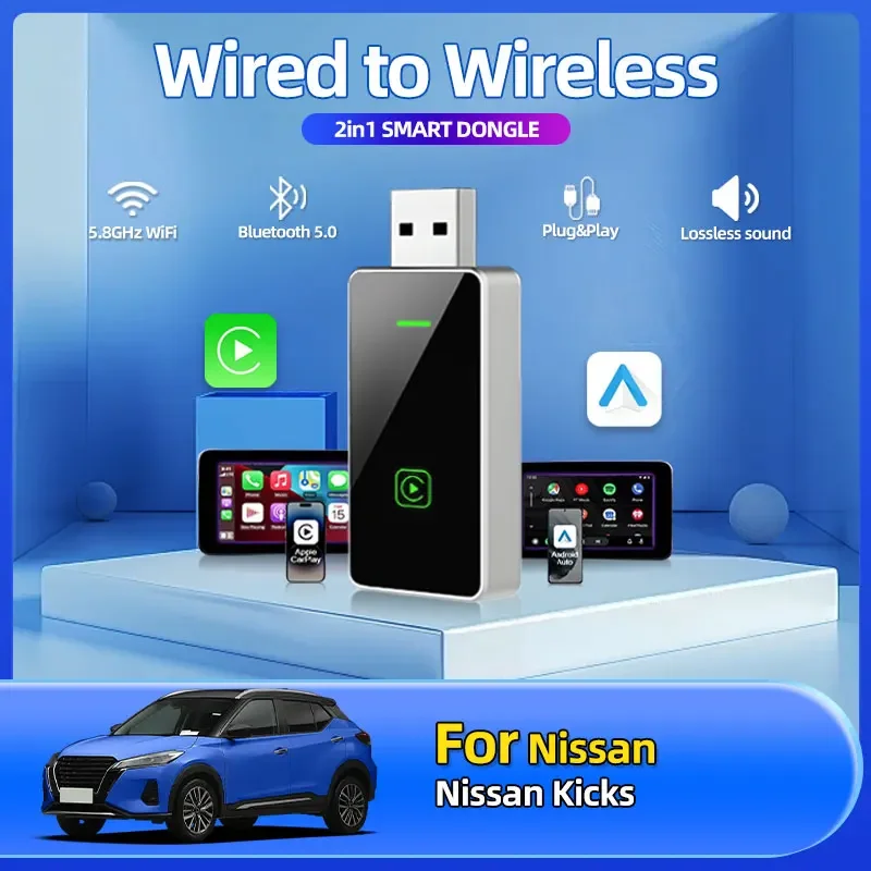 2025 Fashion New 2in1 Wireless Car Play Auto Adapter USB Dongle Smart Mini Box Plug And Play Car Accessories For Nissan Kicks
2025 Fashion New 2in1 Wireless Car Play Auto Adapter USB Dongle Smart Mini Box Plug And Play Car Accessories For Nissan Kicks