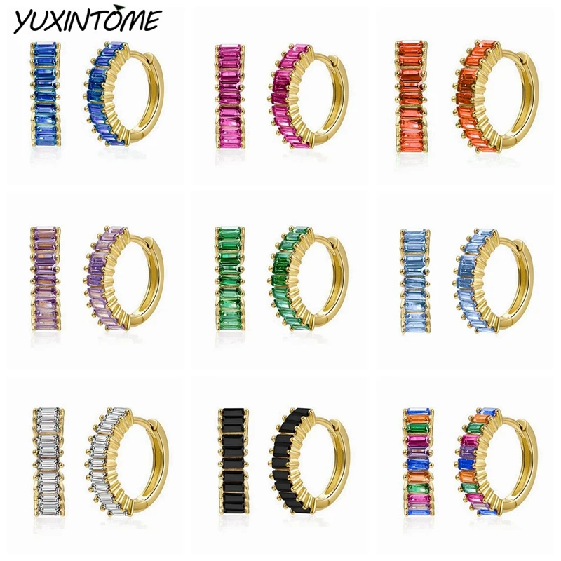 925 Sterling Silver Needle Premium 24K Gold Earrings 13mm Color Crystal Silver Hoop Earrings for Women Wedding Jewelry Gift
925 Sterling Silver Needle Premium 24K Gold Earrings 13mm Color Crystal Silver Hoop Earrings for Women Wedding Jewelry Gift