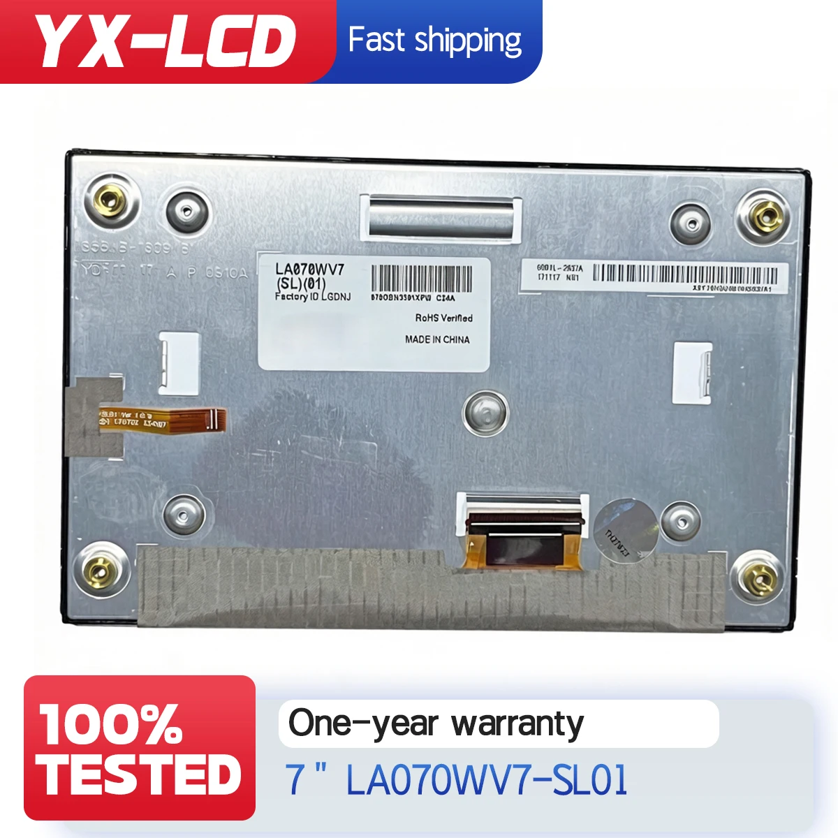 Original 7 Inch LCD display LA070WV7-SL01 SL04 LA070WV7(SL)(01) screen panel for I40 car DVD navigation
Original 7 Inch LCD display LA070WV7-SL01 SL04 LA070WV7(SL)(01) screen panel for I40 car DVD navigation
