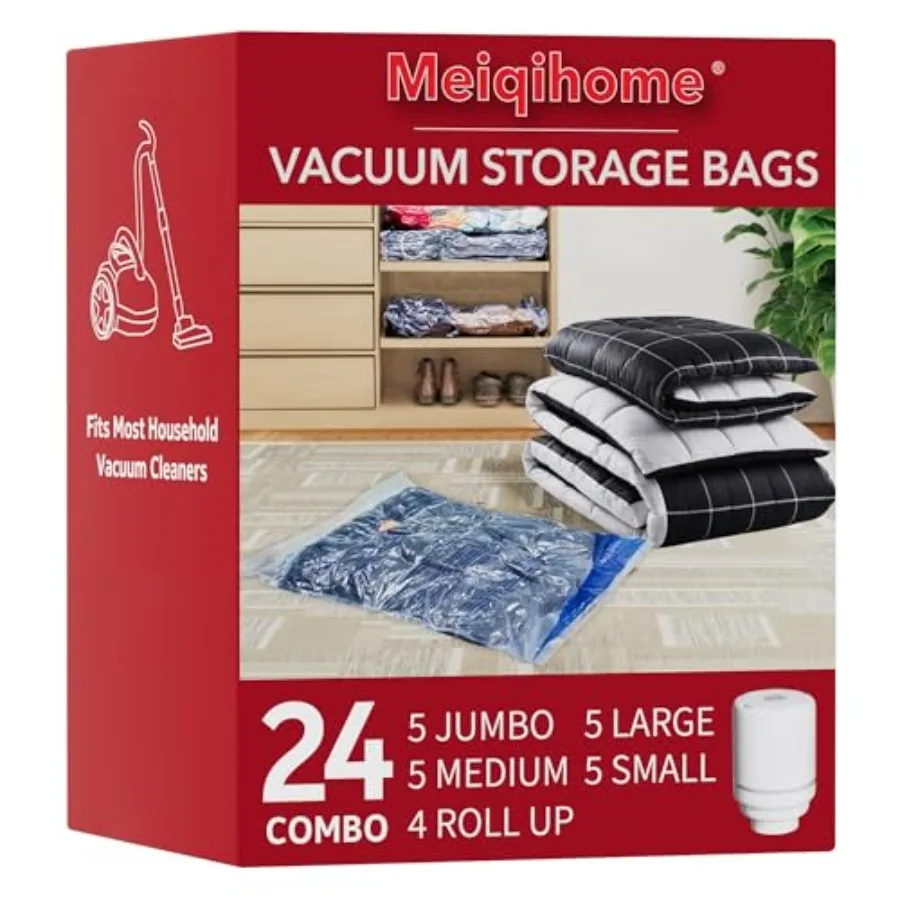 Vacuum Seal Bags for Clothing Travel and Home Storage, travel vacuum bags with pump, Store Blankets, Comforters, Pillows, Seaso
Vacuum Seal Bags for Clothing Travel and Home Storage, travel vacuum bags with pump, Store Blankets, Comforters, Pillows, Seaso