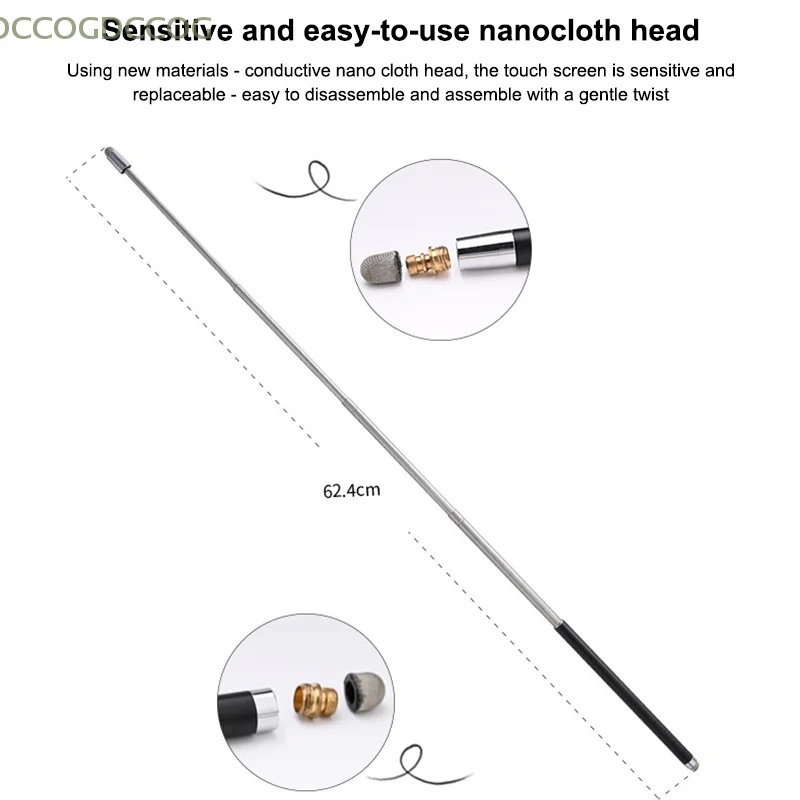 Универсальный стилус для телефона-планшета с сетчатым волокном с двумя наконечниками, выдвижной указателем учителя, телескопическим стержнем, оборудование для встреч
Универсальный стилус для телефона-планшета с сетчатым волокном с двумя наконечниками, выдвижной указателем учителя, телескопическим стержнем, оборудование для встреч