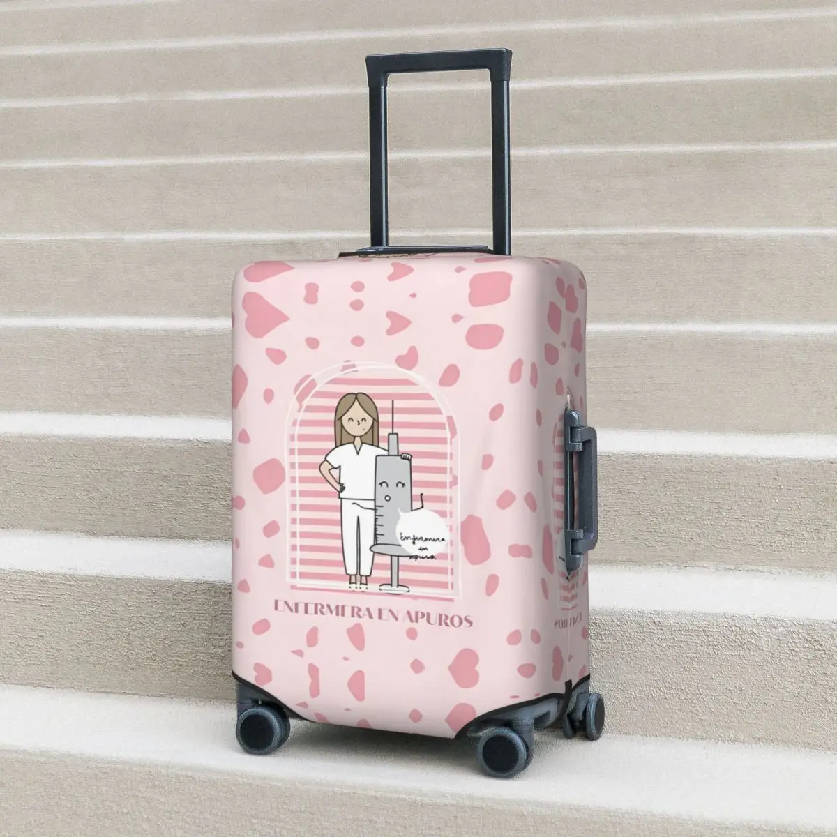 Enfermera En Apuros Suitcase Cover Comfort Doctor Vacation Business Elastic Luggage Case Protector
Enfermera En Apuros Suitcase Cover Comfort Doctor Vacation Business Elastic Luggage Case Protector