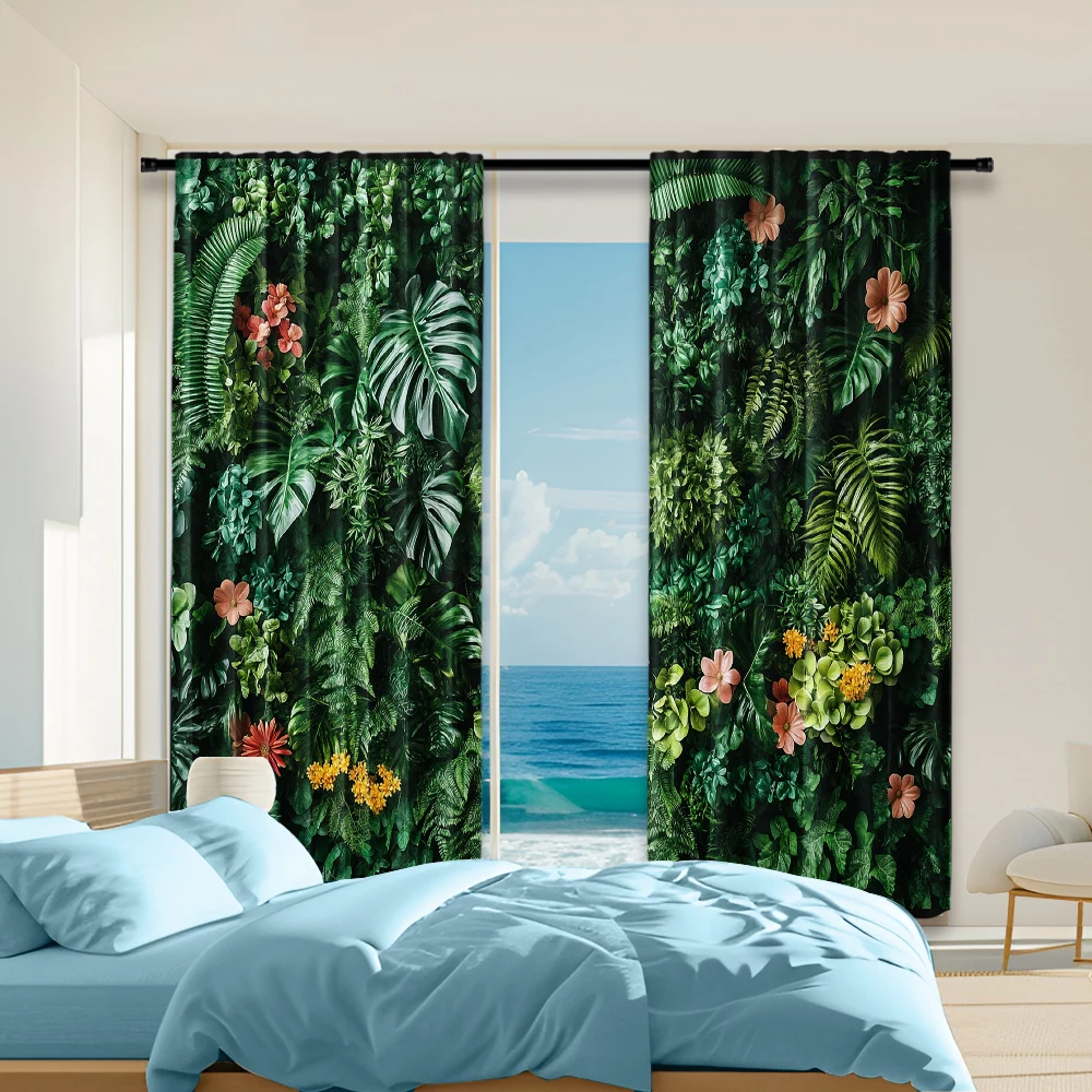 2 pcs, versatile polyester transparent curtains for home decoration Palm Leaves for use in bedrooms and living rooms
2 pcs, versatile polyester transparent curtains for home decoration Palm Leaves for use in bedrooms and living rooms