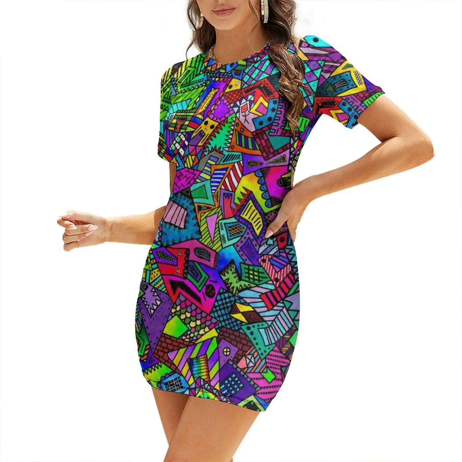 Coloring Book Short-Sleeved Dress Women's summer dress women evening dress party women elegant luxury
Coloring Book Short-Sleeved Dress Women's summer dress women evening dress party women elegant luxury