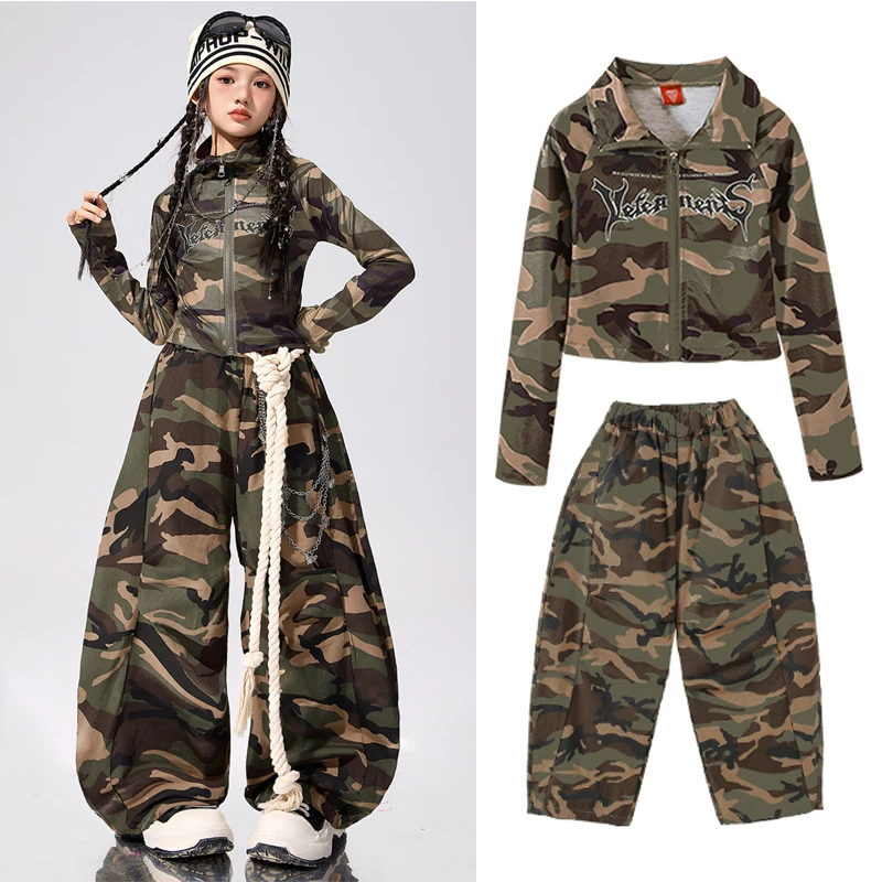 Green Camouflage Hip Hop Clothing Girls Group Jazz Dance Costume Children Ballroom Dance Suit Stage K-pop Clothes XS10653
Green Camouflage Hip Hop Clothing Girls Group Jazz Dance Costume Children Ballroom Dance Suit Stage K-pop Clothes XS10653