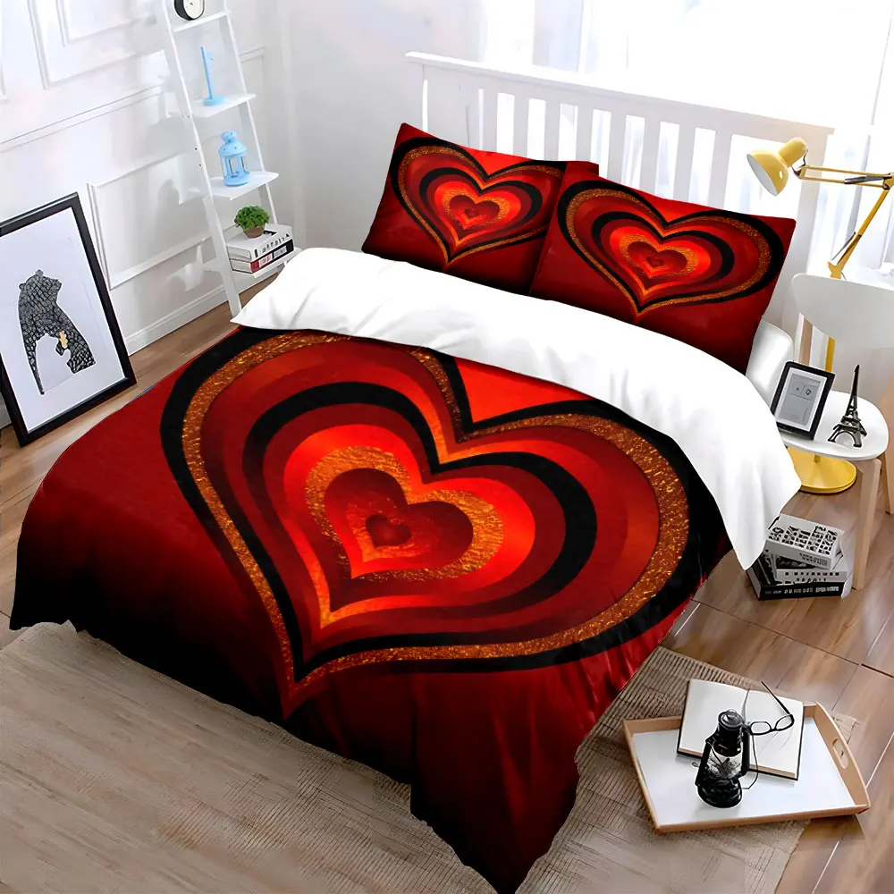 "Romantic Heart Decor Set" Soft Comfortable Duvet Cover Bedding Set Included 1*Duvet Cover & 2*Pillowcases, gift
"Romantic Heart Decor Set" Soft Comfortable Duvet Cover Bedding Set Included 1*Duvet Cover & 2*Pillowcases, gift