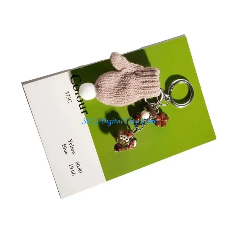 U75B Plush Mittens Pendant Keychain Holder with Stainless Steel Rings for Phones
U75B Plush Mittens Pendant Keychain Holder with Stainless Steel Rings for Phones