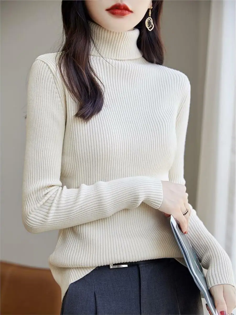 Women's High Ne Knitted Pure Cotton Sweater Slim Fit Inner Wear Autumn Winter Thermal Top Faionable Commute Sle Long Sl...
Women's High Ne Knitted Pure Cotton Sweater Slim Fit Inner Wear Autumn Winter Thermal Top Faionable Commute Sle Long Sl...