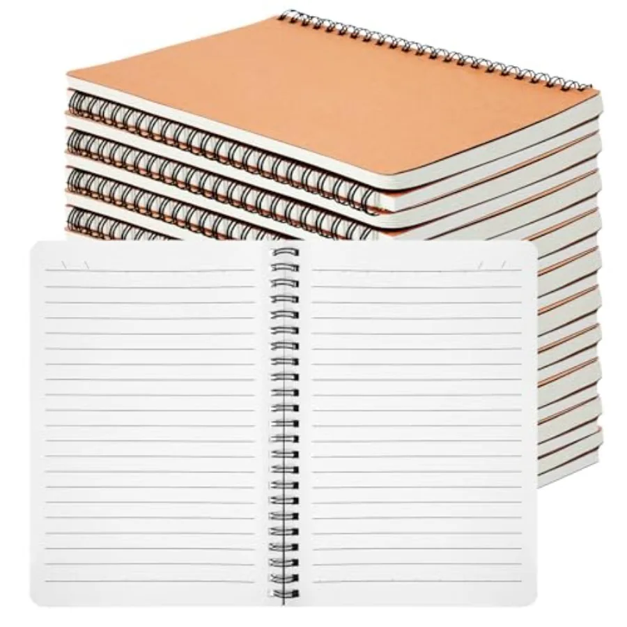 12 Pack A5 Spiral Lined Notebooks, 8.3x5.8 Inch 60 Sheets/120 Pages Spiral Notebook with Kraft Paper Cover, Ruled Notebooks Bul
12 Pack A5 Spiral Lined Notebooks, 8.3x5.8 Inch 60 Sheets/120 Pages Spiral Notebook with Kraft Paper Cover, Ruled Notebooks Bul