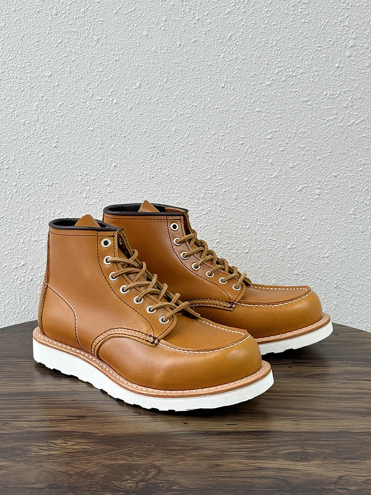 Gentleman's Retro Work Boots Full Grain Oil Wax Cowhide Dog Tag Last 875 Boots Yellow Sunset Fashionable Men's Shoes
Gentleman's Retro Work Boots Full Grain Oil Wax Cowhide Dog Tag Last 875 Boots Yellow Sunset Fashionable Men's Shoes