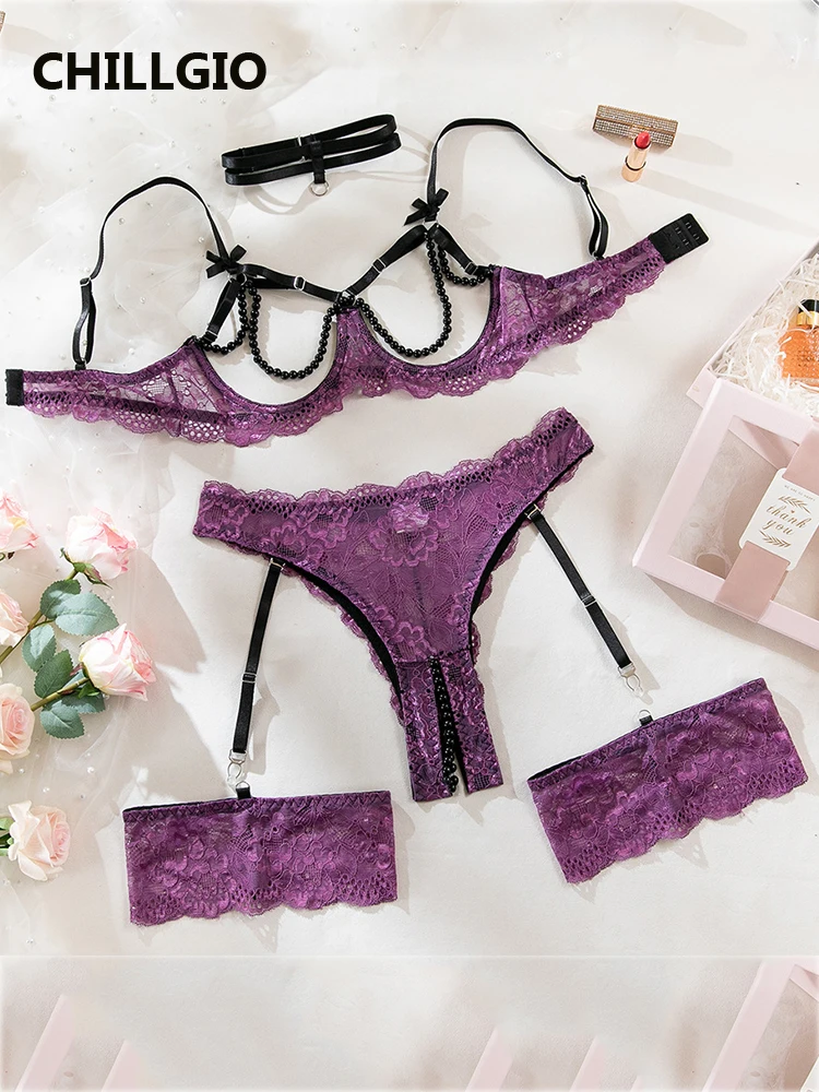 CHILLGIO Women Bow Lace Bra Brief Suits Fasion Sexy Set Sheer Underwire Underwear Passion Temptation Uniform Erotic Lingerie Set
CHILLGIO Women Bow Lace Bra Brief Suits Fasion Sexy Set Sheer Underwire Underwear Passion Temptation Uniform Erotic Lingerie Set