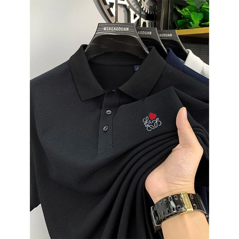 High Quality Brand Love Print New Business and Casual Summer T-shirt Top Lapel Short Sleeve POLO Shirt for Men and Women
High Quality Brand Love Print New Business and Casual Summer T-shirt Top Lapel Short Sleeve POLO Shirt for Men and Women