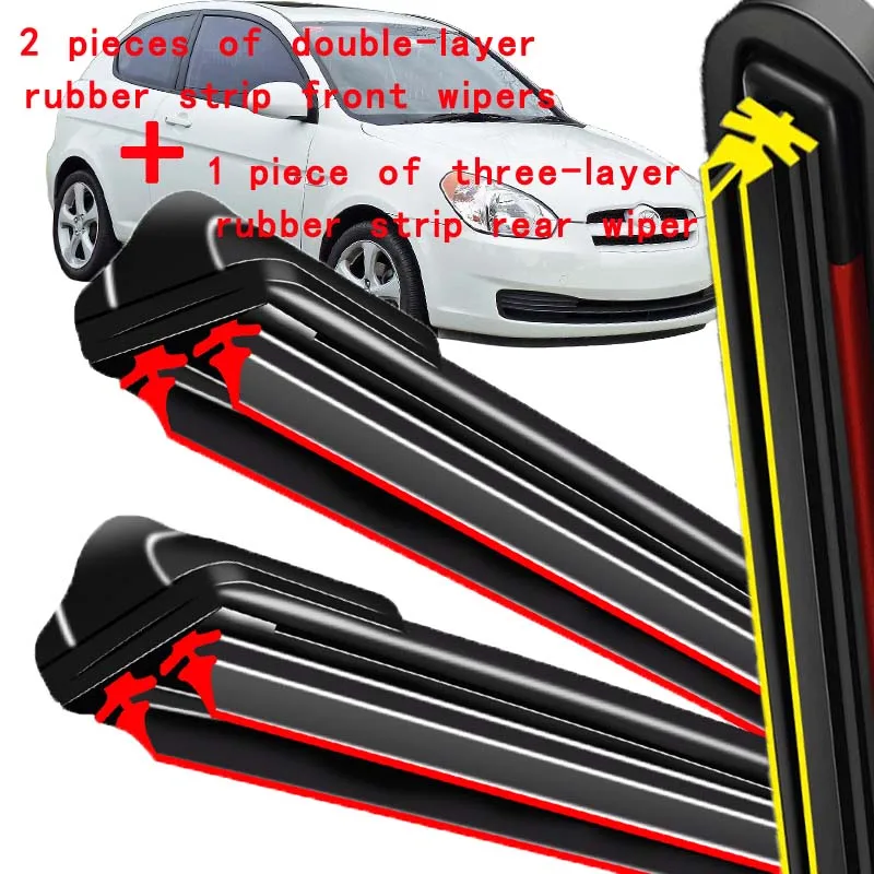 For Hyundai Accent Verna MC 2005-2010 2006 2007 Wiper Front & Rear Wiper Blades Windshield Windscreen Window Brushes 22"+16"+14"
For Hyundai Accent Verna MC 2005-2010 2006 2007 Wiper Front & Rear Wiper Blades Windshield Windscreen Window Brushes 22"+16"+14"