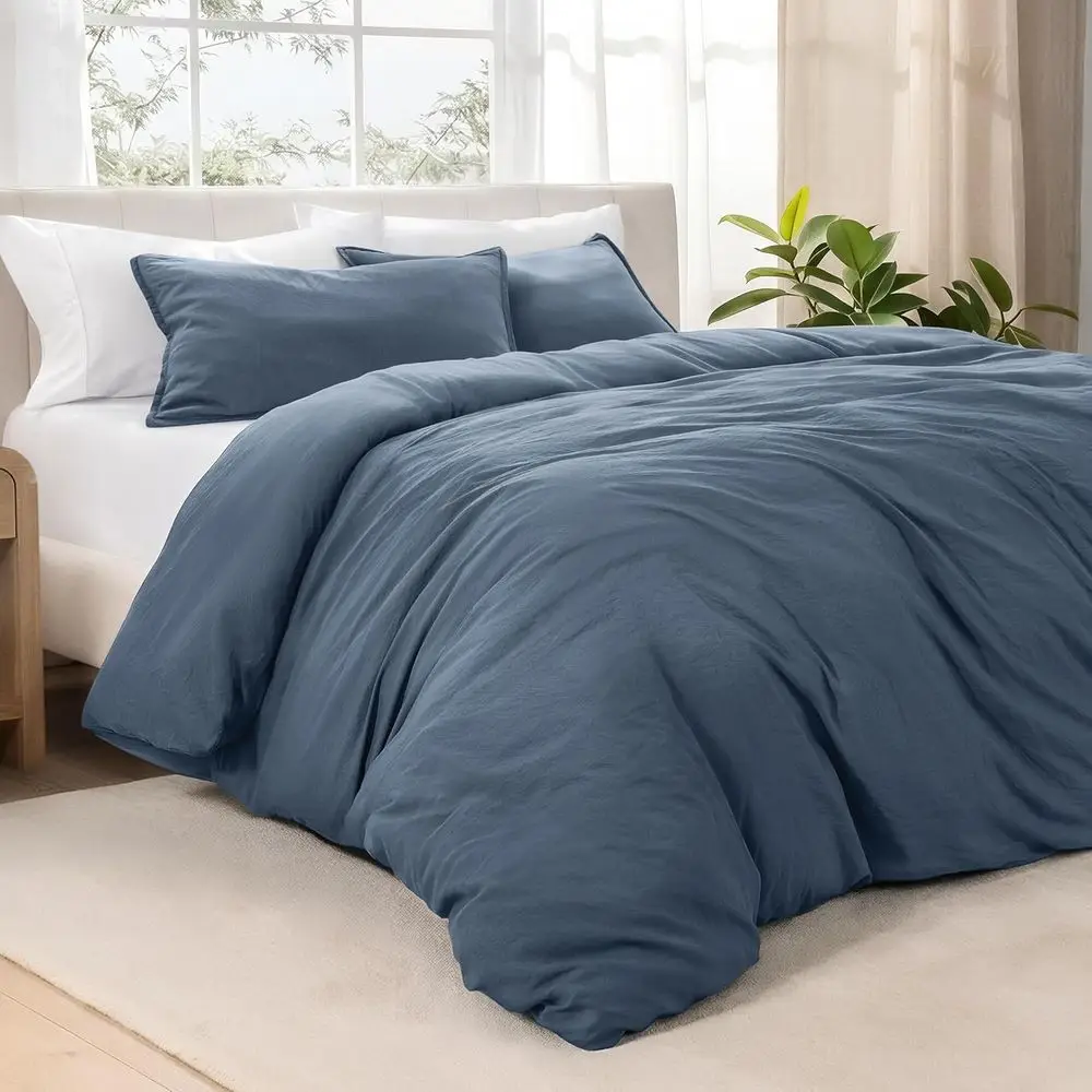 Microiber Duvet Cover Set - Ultra Sot Washed Microiber - Queen Size - Linen-Like - Easy Care - Breathable abric - Our Sotest Duv
Microiber Duvet Cover Set - Ultra Sot Washed Microiber - Queen Size - Linen-Like - Easy Care - Breathable abric - Our Sotest Duv