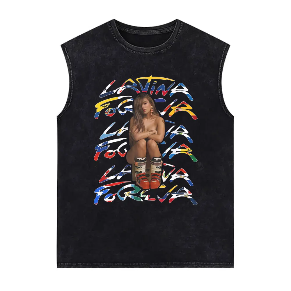 Karol G Album Tropicoqueta 2025 Vintage Washed Tank Tops Men Women Fashion Art Aesthetic Sleeveless Vest Casual Cotton T-shirt
Karol G Album Tropicoqueta 2025 Vintage Washed Tank Tops Men Women Fashion Art Aesthetic Sleeveless Vest Casual Cotton T-shirt