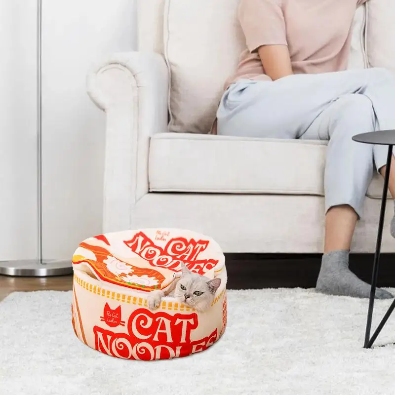 Noodle Bowl Shaped Cat House Ramen Shaped Pet House Sofa All-Season Pet Kennel With Removable Cushion For Small Medium Large
Noodle Bowl Shaped Cat House Ramen Shaped Pet House Sofa All-Season Pet Kennel With Removable Cushion For Small Medium Large