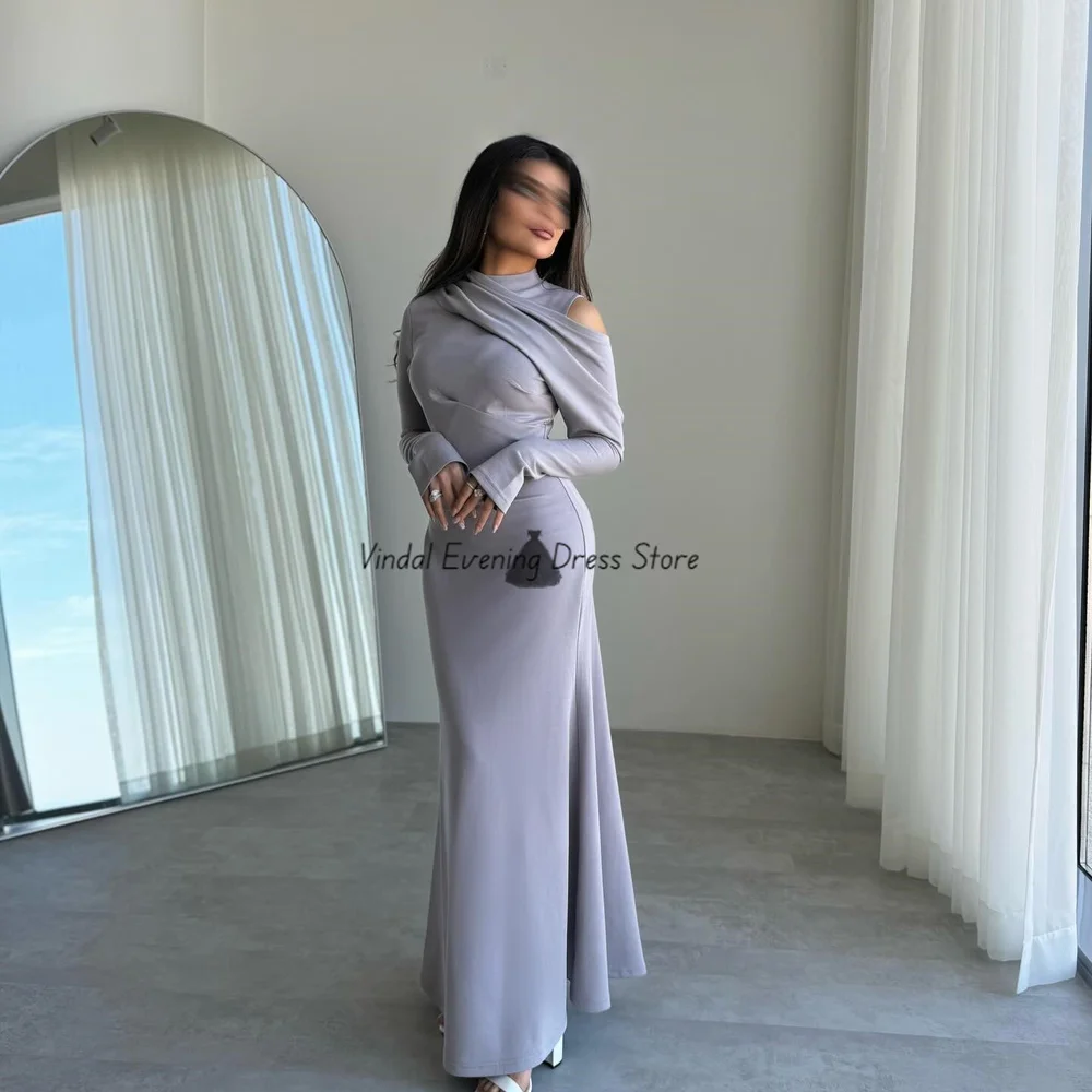 Vindal Simple Long Sleeves Ankle-Length Mermaid Sexy Elegant Formal Prom Dress Robe Customized Cocktail dresses Saudi 2025
Vindal Simple Long Sleeves Ankle-Length Mermaid Sexy Elegant Formal Prom Dress Robe Customized Cocktail dresses Saudi 2025