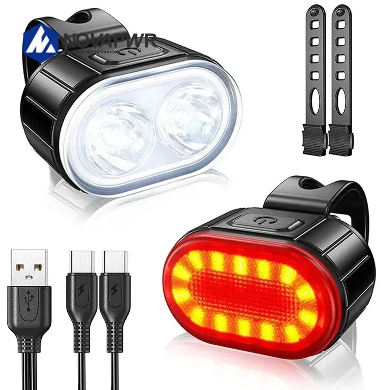 Bike Lights LED USB Rechargeable Bicycle Lamp Waterproof Front and Back Bicycle Lighting Headlight Taillight Cycling Lights
Bike Lights LED USB Rechargeable Bicycle Lamp Waterproof Front and Back Bicycle Lighting Headlight Taillight Cycling Lights