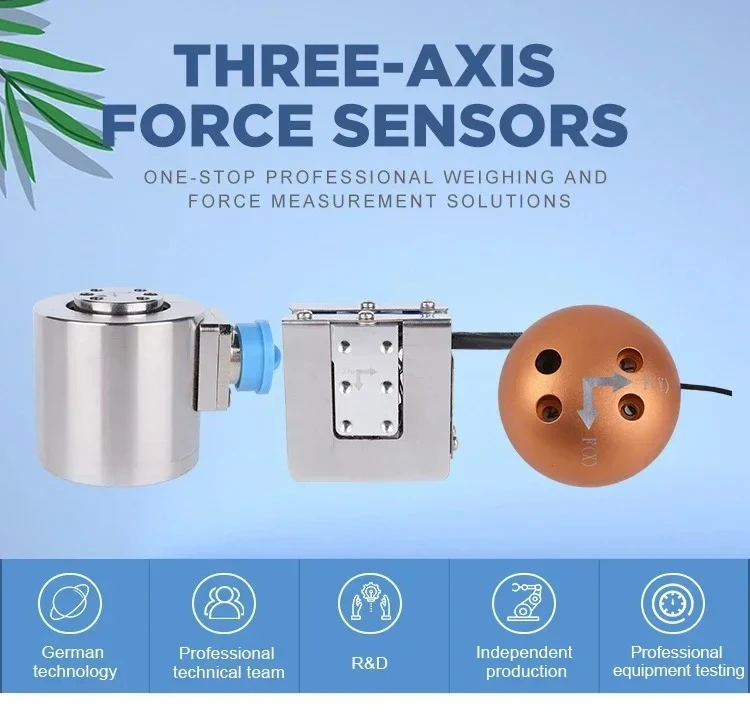 30kg 50kg 3D Multi-axis Force Sensor Robot Three Dimensional Load Cell
30kg 50kg 3D Multi-axis Force Sensor Robot Three Dimensional Load Cell