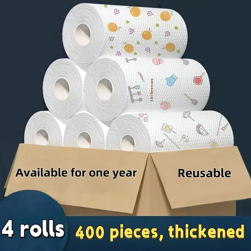 50 100pcs/roll Dishcloth Absorbent Thickened Kitchen Paper Dry Wet Use Non Greasy Random Pattern for Sink Cleaning Dishwashing
50 100pcs/roll Dishcloth Absorbent Thickened Kitchen Paper Dry Wet Use Non Greasy Random Pattern for Sink Cleaning Dishwashing
