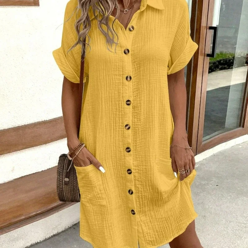 Women Solid Mini Dress Summer Fashion V-neck Three Quater Sleeve Cotton Linen Ladies Casual Holiday Vestidos Midi Robe Vintage
Women Solid Mini Dress Summer Fashion V-neck Three Quater Sleeve Cotton Linen Ladies Casual Holiday Vestidos Midi Robe Vintage