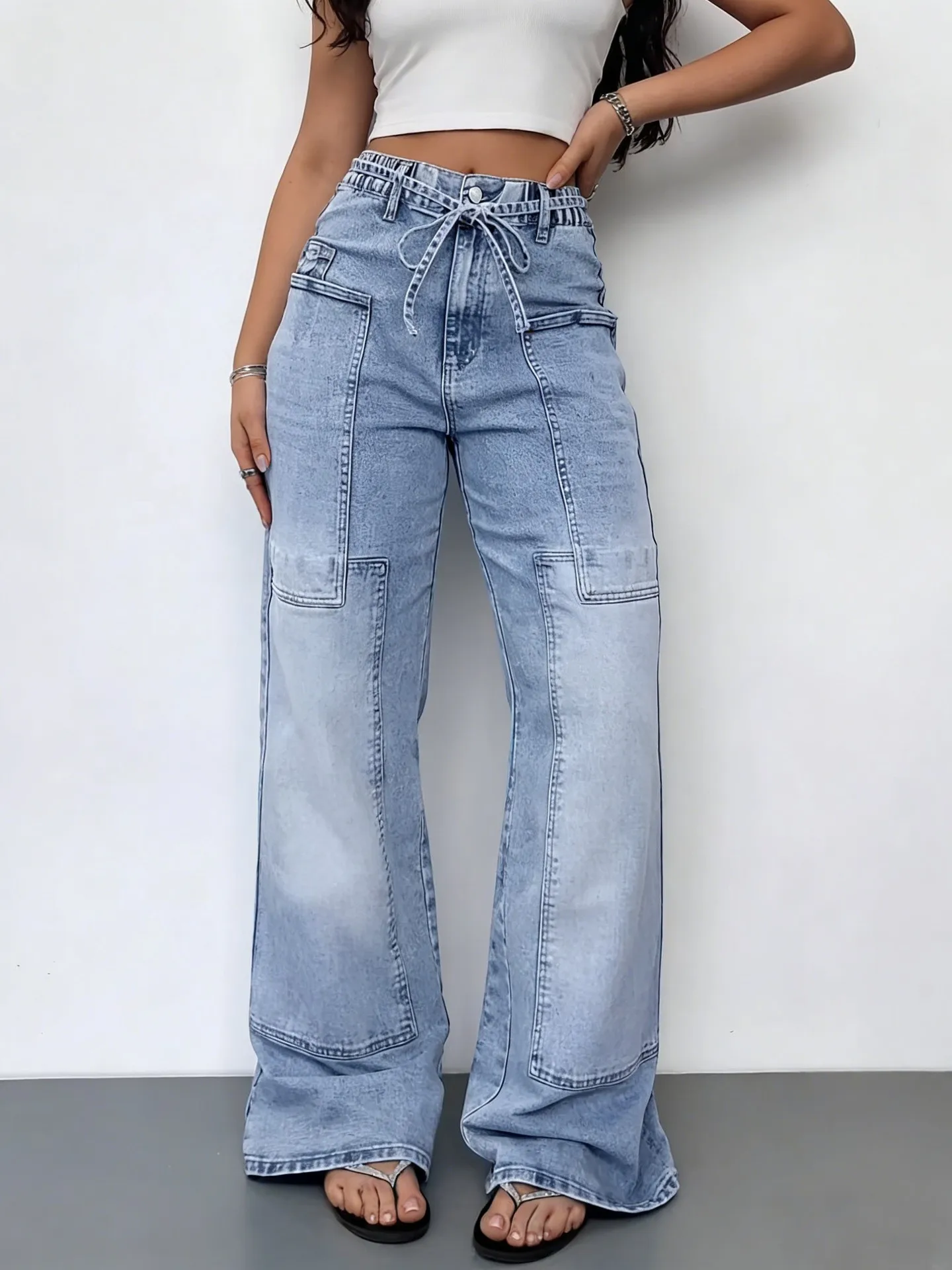 High Waist Wide Leg Jeans Loose Street Style Washed Denim Pants Women's Summer High Elasticity Jeans Loose Fit Straight Leg
High Waist Wide Leg Jeans Loose Street Style Washed Denim Pants Women's Summer High Elasticity Jeans Loose Fit Straight Leg