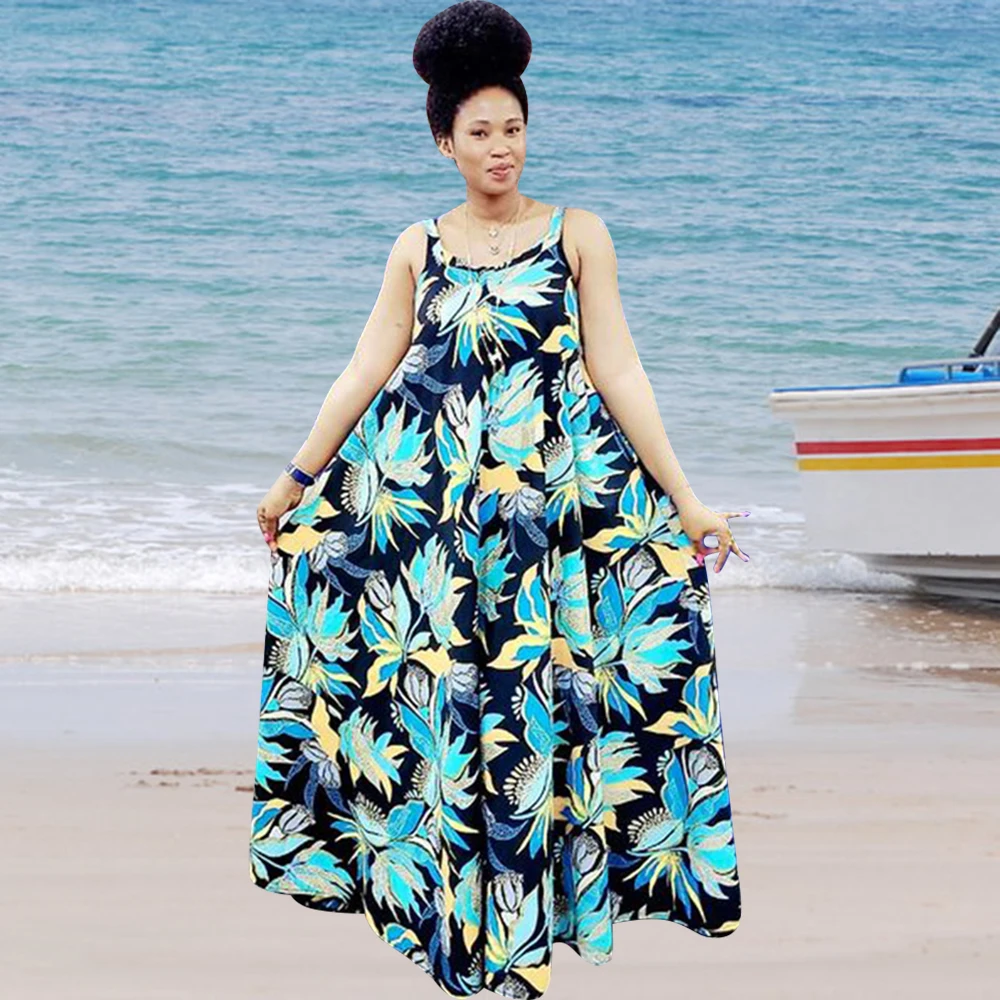 Sexy Beach Dresses For Women African Summer Sleeveless High Waist Spaghetti Strap Dress Vintage Printed Loose Maxi Robe Bohemian
Sexy Beach Dresses For Women African Summer Sleeveless High Waist Spaghetti Strap Dress Vintage Printed Loose Maxi Robe Bohemian