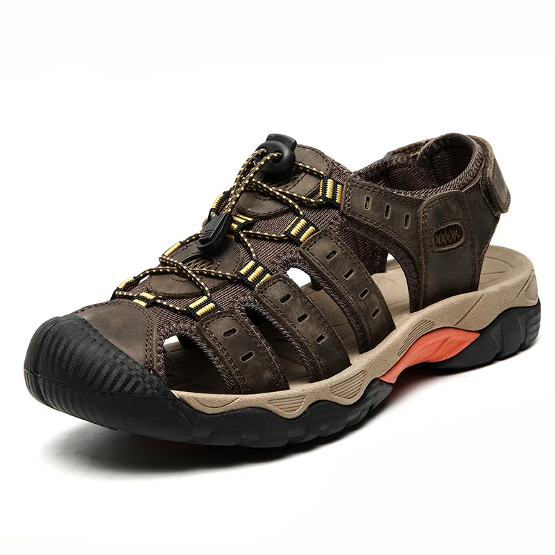 Summer New Breathable Men's Outdoor Sports Large Size First Layer Cowhide Bag Head Beach Sandals
Summer New Breathable Men's Outdoor Sports Large Size First Layer Cowhide Bag Head Beach Sandals
