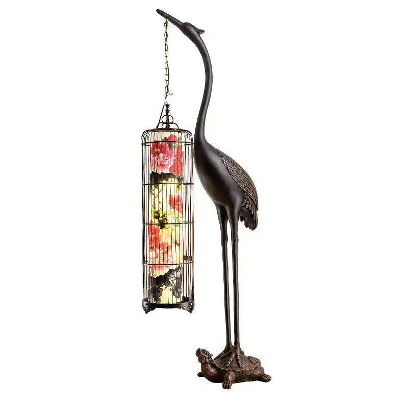 Chinese floor lamp crane ornament porch living room TV cabinet next to sofa art retro large high-end decoration
Chinese floor lamp crane ornament porch living room TV cabinet next to sofa art retro large high-end decoration