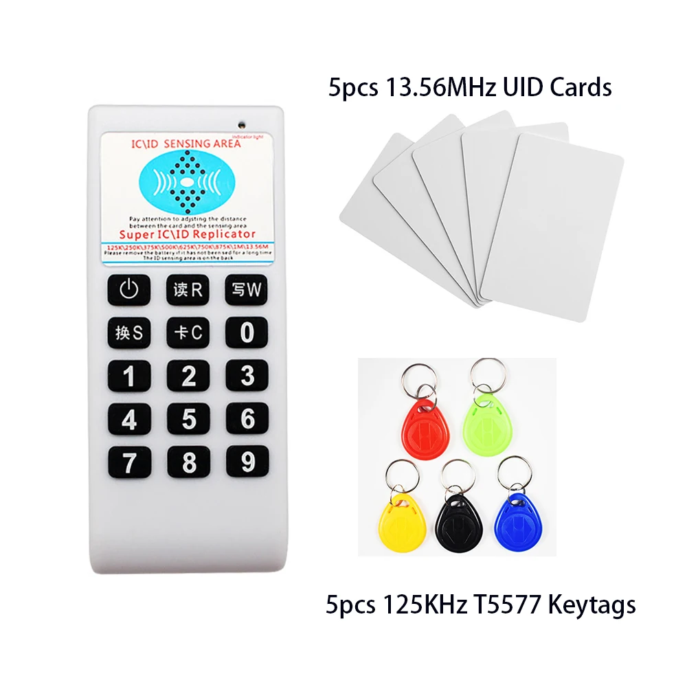 NFC RFID 13.56Mhz 125khz IC ID Copier Duplicator Cloner Reader Writer 250khz 375khz 500khz Handheld Frequency 125Khz to 13.56MHZ
NFC RFID 13.56Mhz 125khz IC ID Copier Duplicator Cloner Reader Writer 250khz 375khz 500khz Handheld Frequency 125Khz to 13.56MHZ