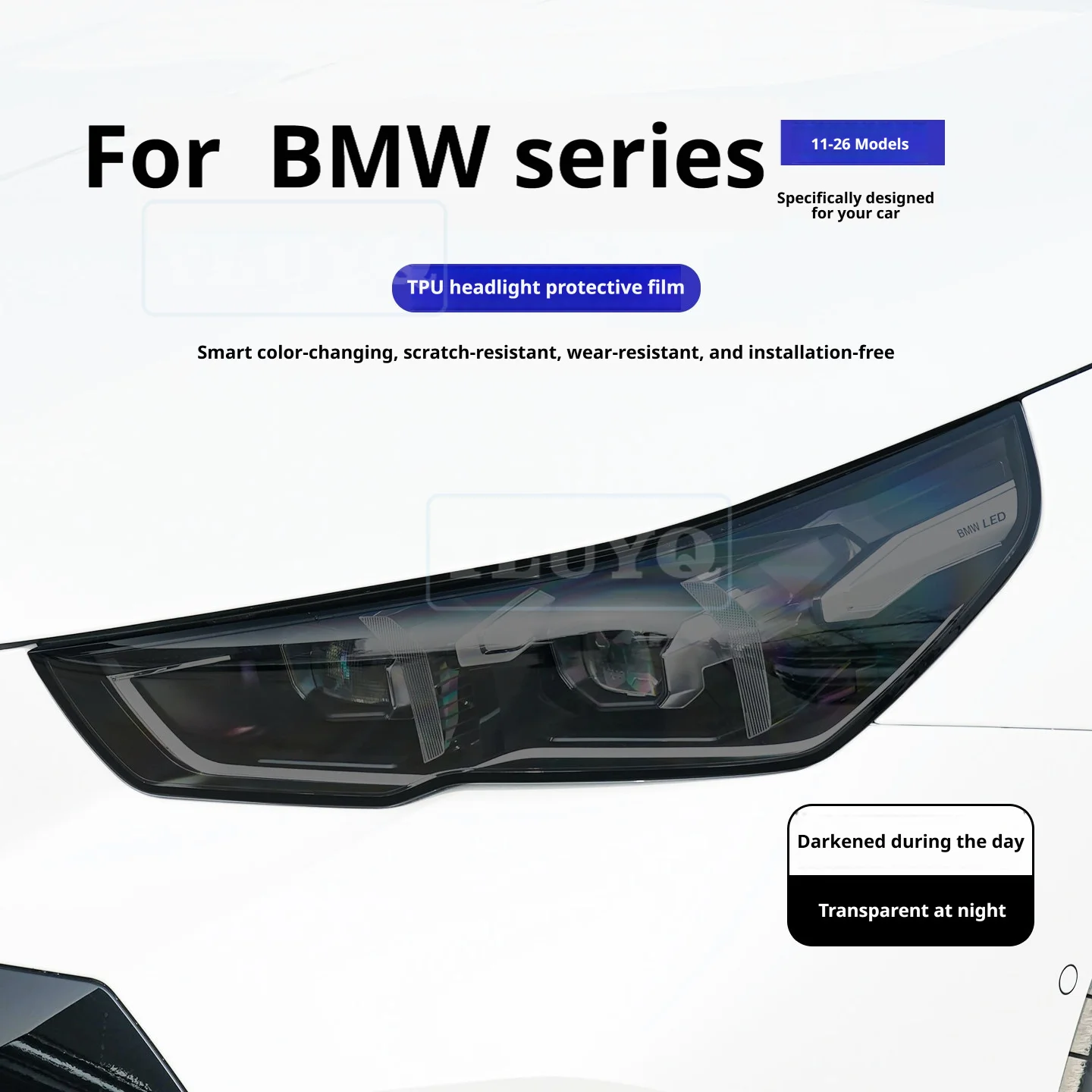 For 2026 BMW 5 Series X5 X3 X6 Light-Control Color-Changing Headlight Film Front and Rear Lamp Film TPU
For 2026 BMW 5 Series X5 X3 X6 Light-Control Color-Changing Headlight Film Front and Rear Lamp Film TPU