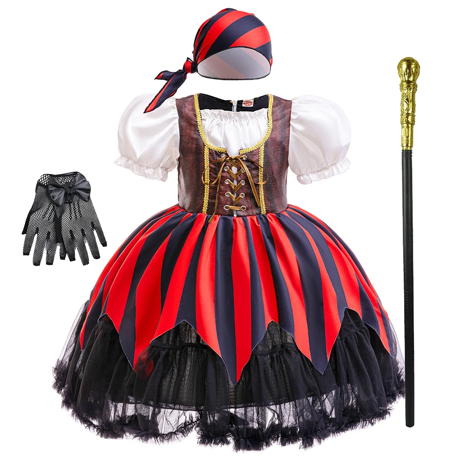 Halloween Pirate Costume for Girls Kids Pirate Captain Dress Summer Princess Party Performance Outfit Childrens Cosplay Clothing
Halloween Pirate Costume for Girls Kids Pirate Captain Dress Summer Princess Party Performance Outfit Childrens Cosplay Clothing