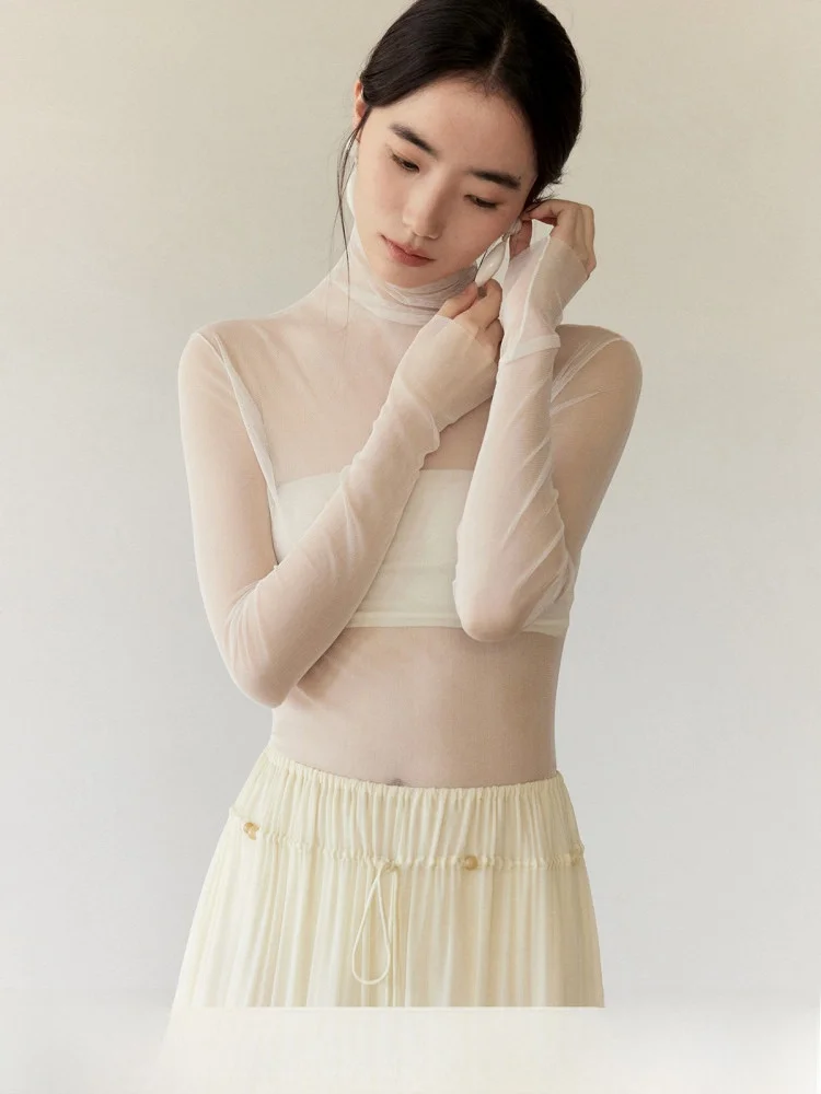 Летняя коллекция MurmurMi: Женская шелковая футболка с длинным рукавом, высоким воротником, свободного кроя, для повседневной носки
Летняя коллекция MurmurMi: Женская шелковая футболка с длинным рукавом, высоким воротником, свободного кроя, для повседневной носки