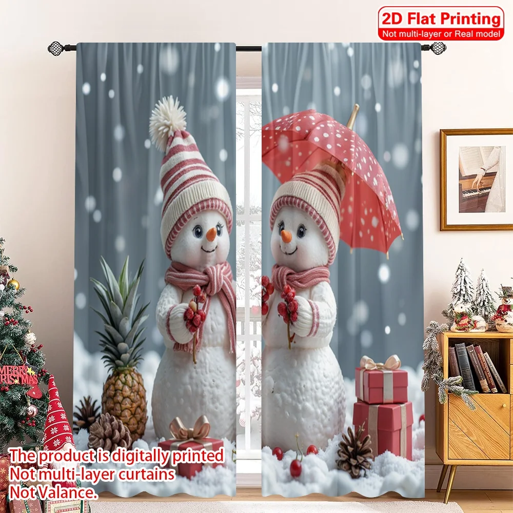 2pcs 2D flat printing Merry Christmas Scene Curtains Christmas Snowmen Merry Winter Fun 100% Polyester Without Electricity
2pcs 2D flat printing Merry Christmas Scene Curtains Christmas Snowmen Merry Winter Fun 100% Polyester Without Electricity