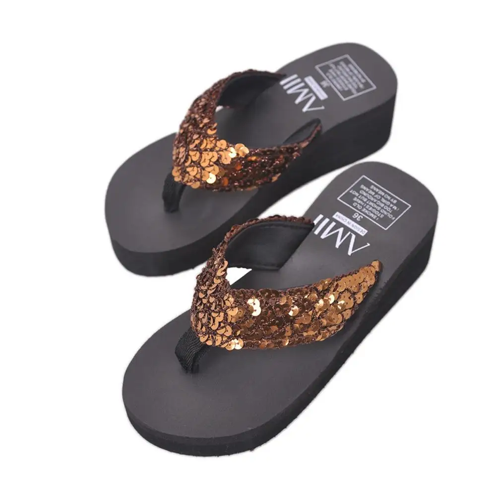 Large Size Clip Toe Thong Sandals EVA Material Thick Insole Women Slippers Sequined Sandals Flops
Large Size Clip Toe Thong Sandals EVA Material Thick Insole Women Slippers Sequined Sandals Flops