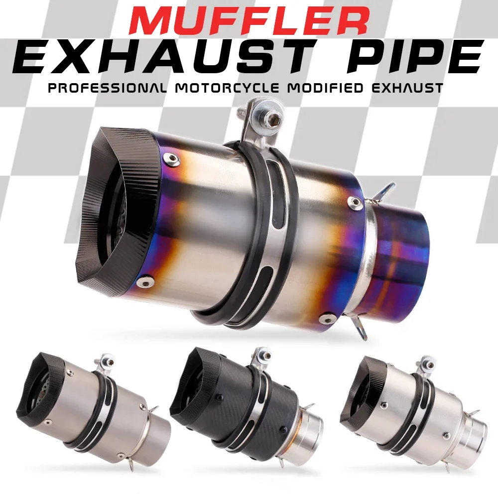 61mm Universal Motorcycle Exhaust Titanium Alloy Muffler Exhaust Escape moto Pipe Tail For Z900 GSXR1000 CBR1000RR S1000RR RSV4
61mm Universal Motorcycle Exhaust Titanium Alloy Muffler Exhaust Escape moto Pipe Tail For Z900 GSXR1000 CBR1000RR S1000RR RSV4