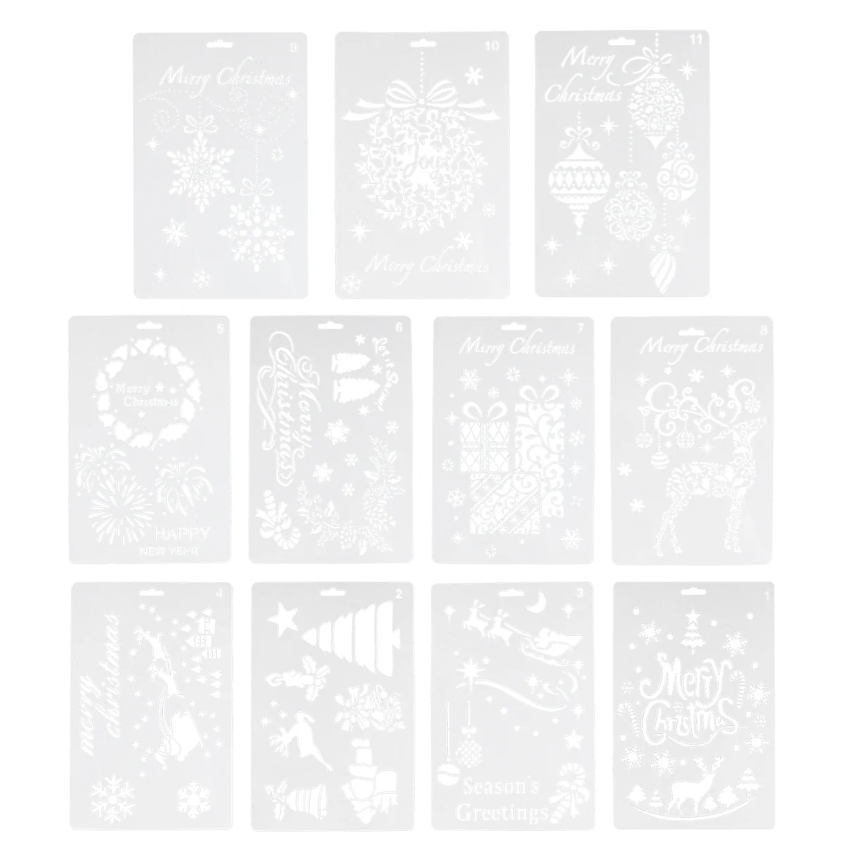 11 Pcs Holiday Xmas Stencil Christmas Stencils Painting Template DIY Crafts Hollow
11 Pcs Holiday Xmas Stencil Christmas Stencils Painting Template DIY Crafts Hollow