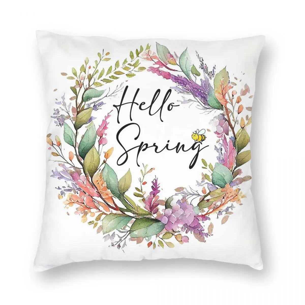 Hello Spring Wreath Floral Pillowcase Polyester Velvet Printed Zip Decorative Pillow Case Sofa Seater Cushion Case
Hello Spring Wreath Floral Pillowcase Polyester Velvet Printed Zip Decorative Pillow Case Sofa Seater Cushion Case