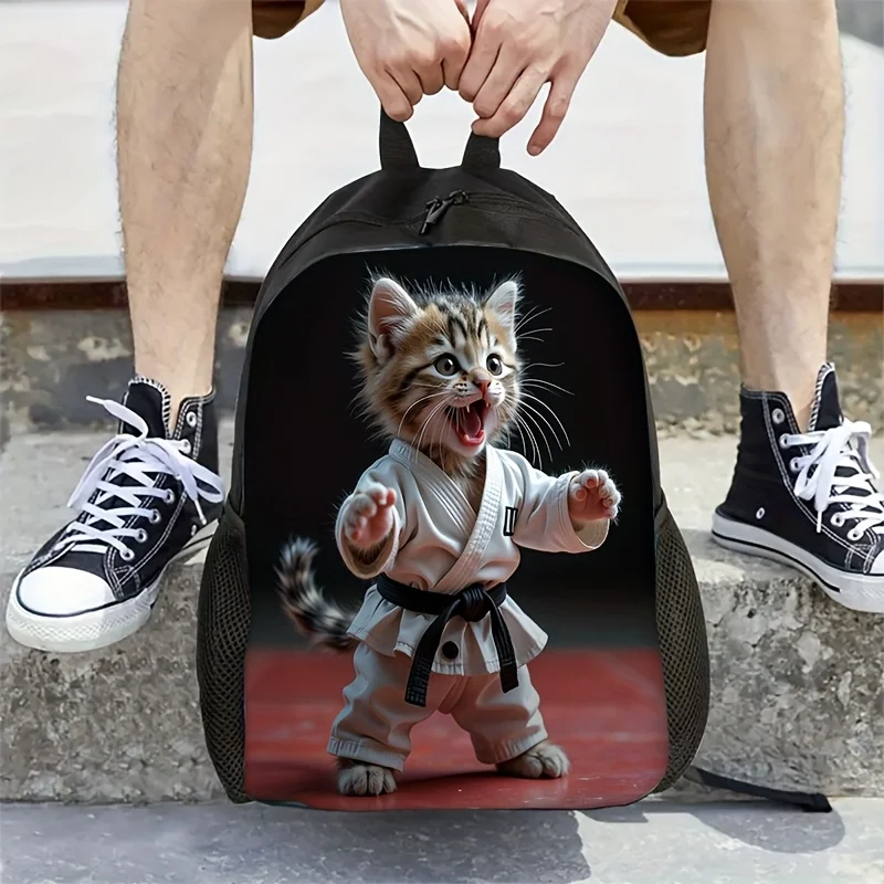 1 Piece Taekwondo Cat Backpack - Large Capacity, Hand Wash, Folded, Fun Taekwondo Kitten Design with Adjustable
1 Piece Taekwondo Cat Backpack - Large Capacity, Hand Wash, Folded, Fun Taekwondo Kitten Design with Adjustable