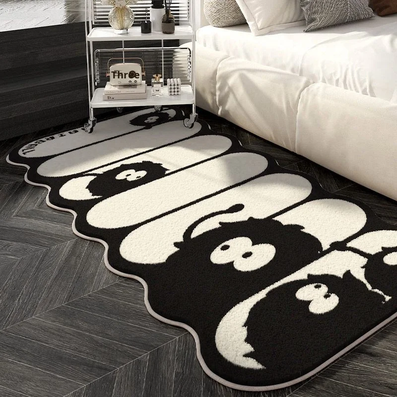 Simple High-end Small Carpet Coal Ball Black White Color Block For Living Room Bedroom Bay Window Dirt-resistant Area Rug Set
Simple High-end Small Carpet Coal Ball Black White Color Block For Living Room Bedroom Bay Window Dirt-resistant Area Rug Set