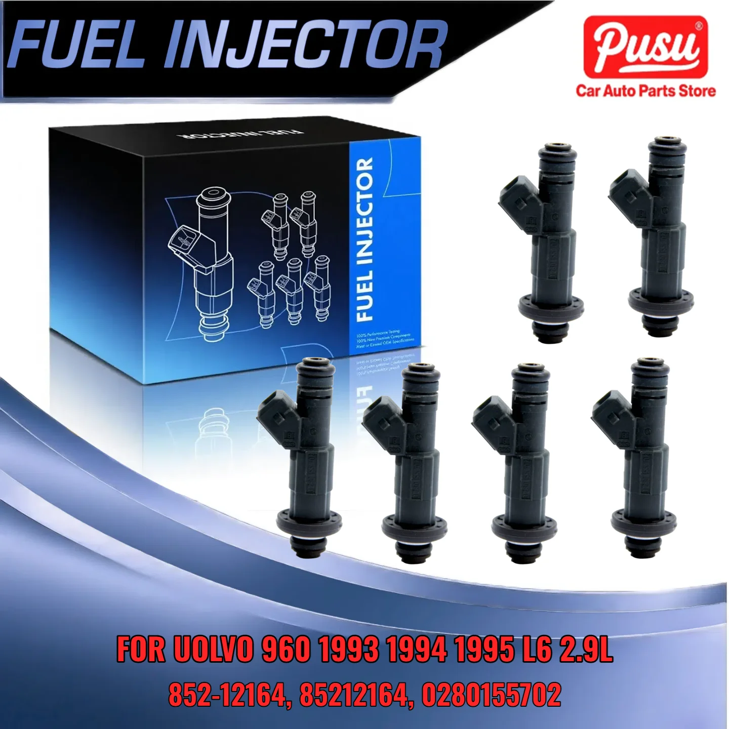 New 6 Pack Injector for Volvo 960 1993 1994 1995 L6 2.9L DOHC Replace 852-12164 85212164 0280155702 
New 6 Pack Injector for Volvo 960 1993 1994 1995 L6 2.9L DOHC Replace 852-12164 85212164 0280155702