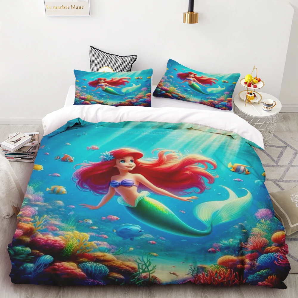 Mermaid Princess Kids Duvet Cover The Little Mermaid Bedding Set Beautiful Underwater World for Girl Bedroom Decoration
Mermaid Princess Kids Duvet Cover The Little Mermaid Bedding Set Beautiful Underwater World for Girl Bedroom Decoration