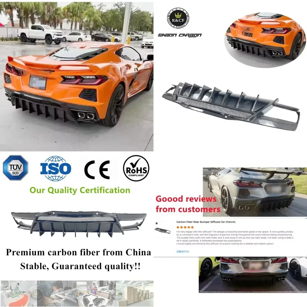 Hot Seller Carbon Fiber Diffuser Rear Bumper Lip for Corvette C8 Stingray Z07 2020 up
Hot Seller Carbon Fiber Diffuser Rear Bumper Lip for Corvette C8 Stingray Z07 2020 up