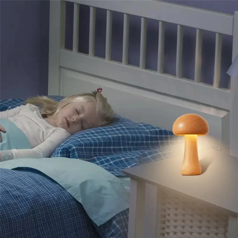AB30-Mushroom Touch Lamp Kids Nightlight Table Lamp Wooden Desk Lamp LED Lights Ambient Lighting Night Lights Rechargeable
AB30-Mushroom Touch Lamp Kids Nightlight Table Lamp Wooden Desk Lamp LED Lights Ambient Lighting Night Lights Rechargeable