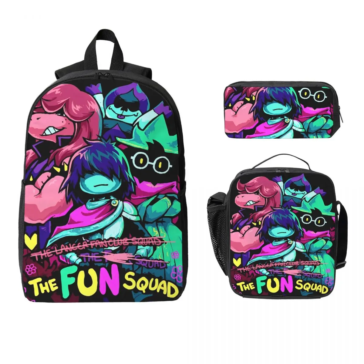 3Pcs Deltarune Game Prints Backpack Set for Kids Pen Bags Bookbag Sets with Lunch Box For School Students Knapsack
3Pcs Deltarune Game Prints Backpack Set for Kids Pen Bags Bookbag Sets with Lunch Box For School Students Knapsack