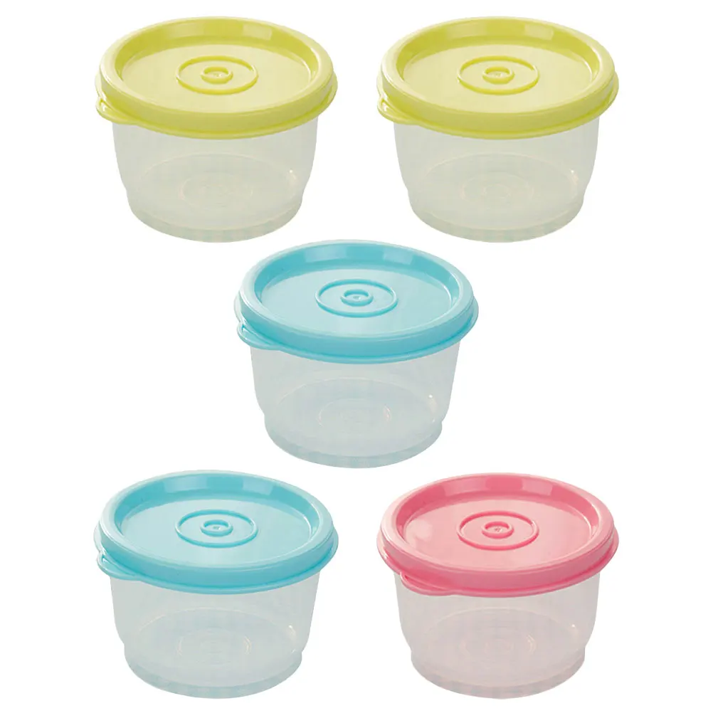 5 Pcs Food Grade Plastic Crisper Dressing Cups Leakproof Mini Salad Containers for Travel Toddler Snack Storage Box
5 Pcs Food Grade Plastic Crisper Dressing Cups Leakproof Mini Salad Containers for Travel Toddler Snack Storage Box