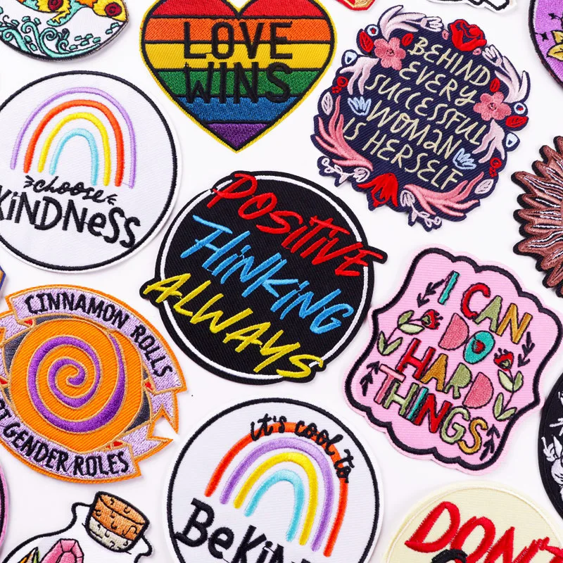 Cartoon Creative Embroidery Patches Motivation Phrases Iron on Stickers Chest Badges Clothes Bags Hats Personalized Accessories
Cartoon Creative Embroidery Patches Motivation Phrases Iron on Stickers Chest Badges Clothes Bags Hats Personalized Accessories